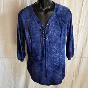 Sami & JO Royal Blue Petite Large Blouse/Top
